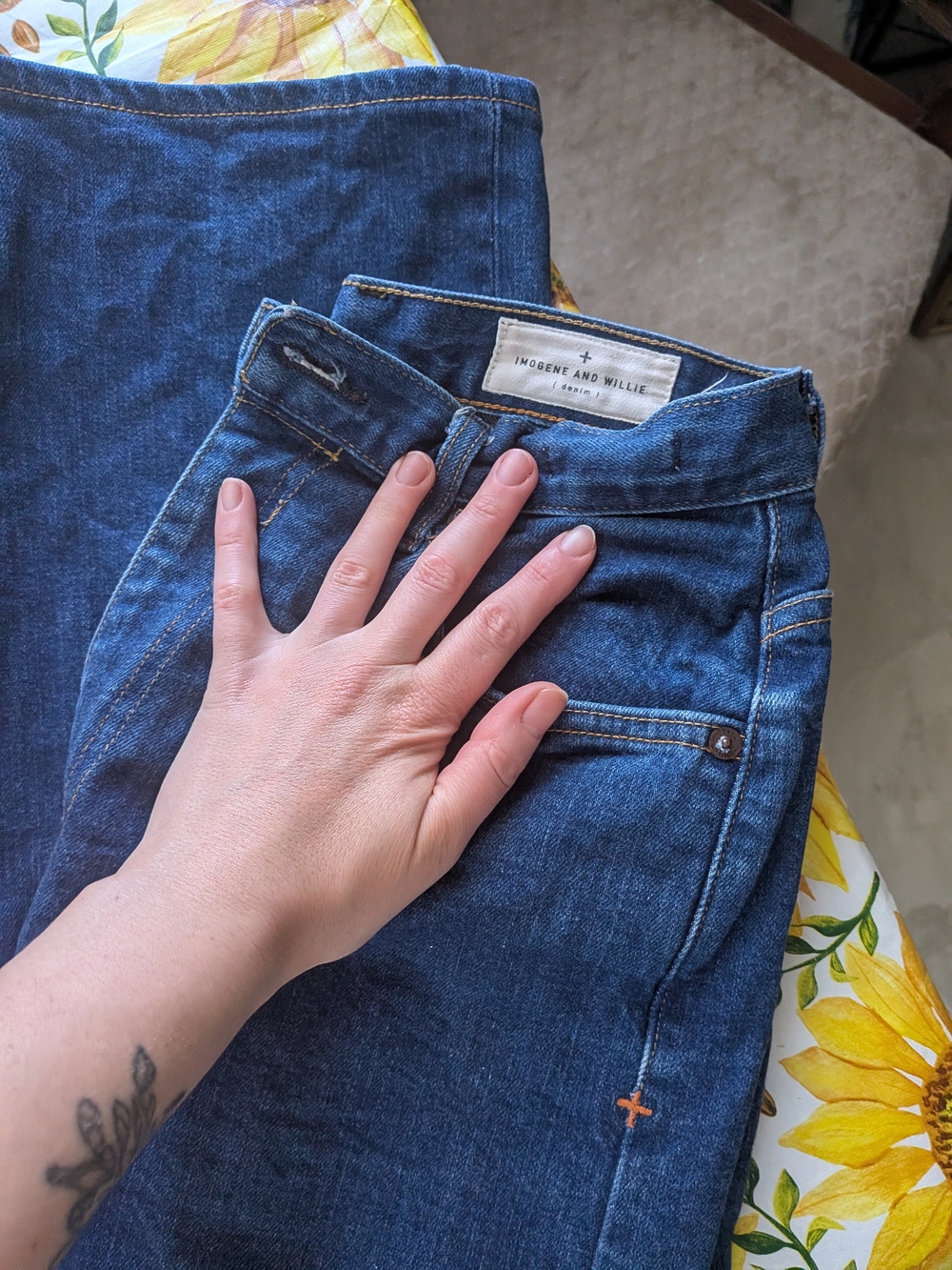 imogene + willie High-Rise Dark Blue Denim Jeans